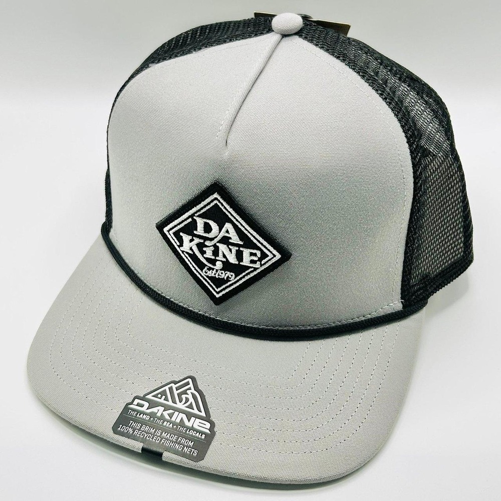 Dakine Classic Diamond Griffin A-Frame Trucker Hat Cap Snapback Adjustable Gray